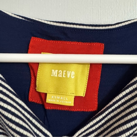 Maeve Asymmetrical Navy and Red Sleeveless Dress Size XS - Picture 7 of 9